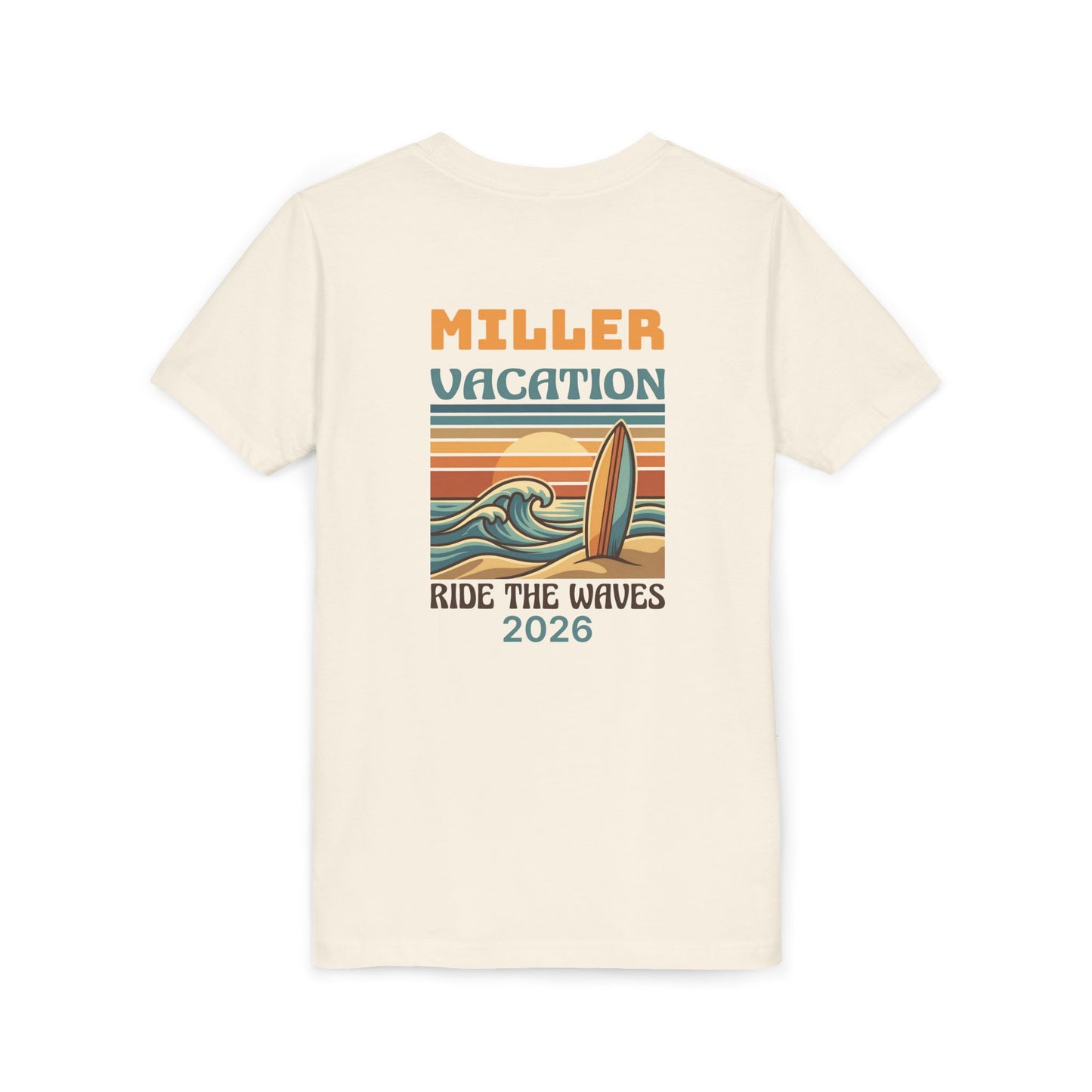 Retro Surf Family Vacation: Youth Beach Travel Tee | by JuzForHue