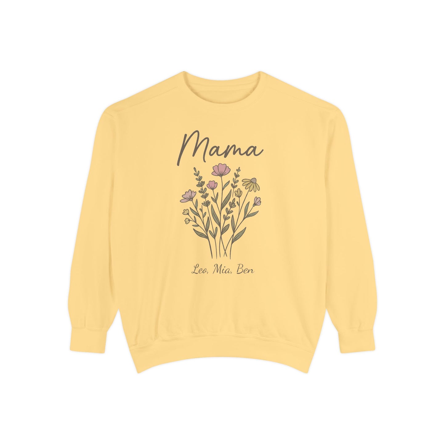 Custom Mama Wildflower Sweatshirt with Kids' Names | by JuzForHue