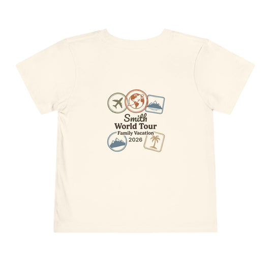Family World Tour: Personalized Toddler Travel Tee | by JuzForHue