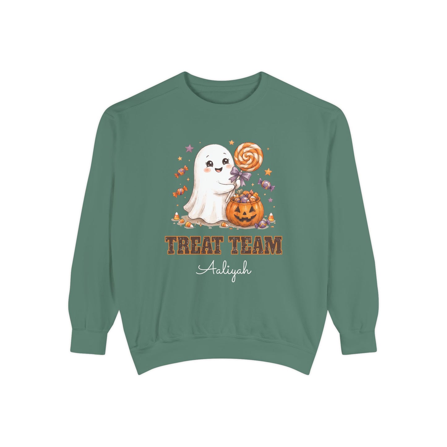 Treat Team: Sweet Lollipop Ghost Halloween Sweatshirt