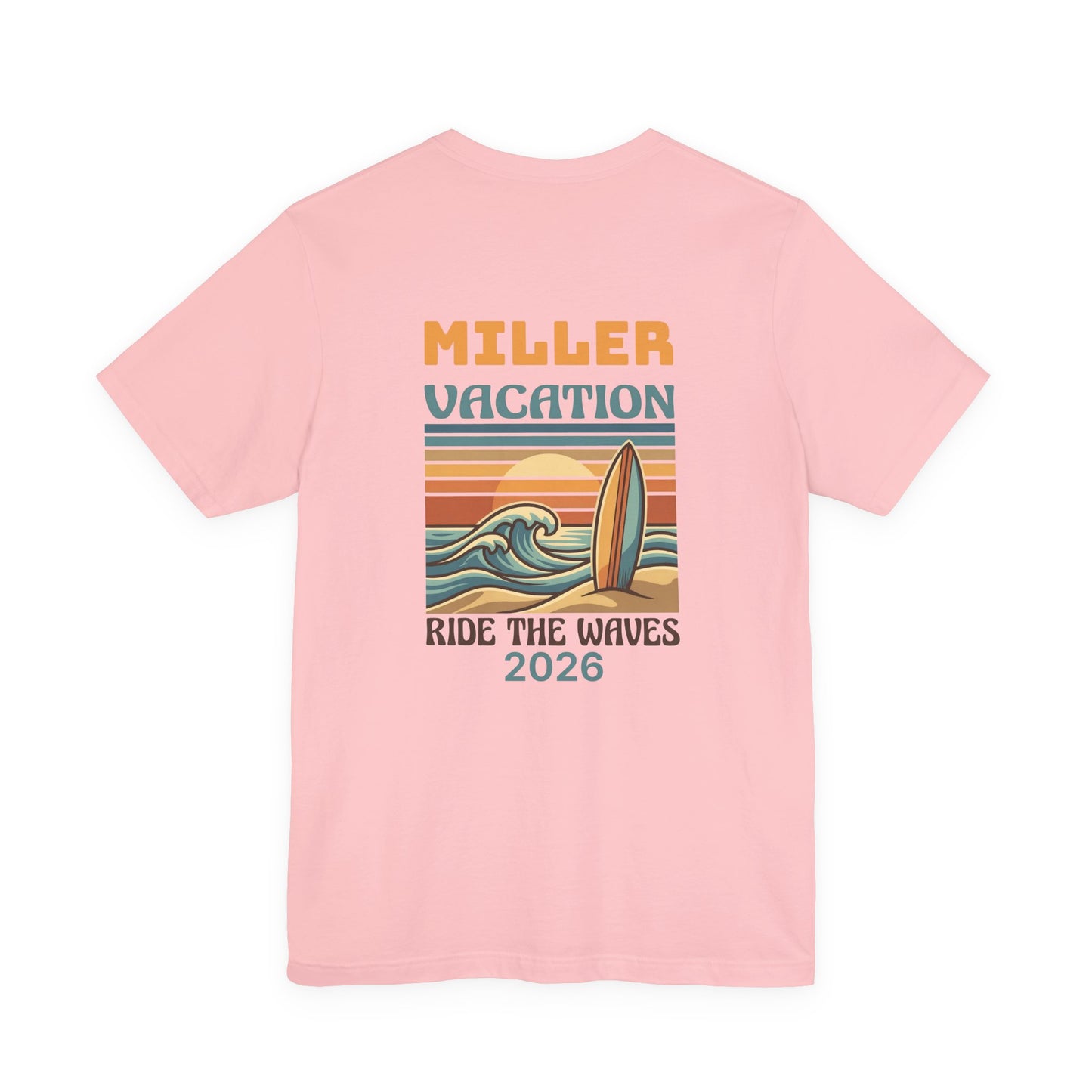 Retro Surf Family Vacation: Adult Beach Travel Tee | by JuzForHue