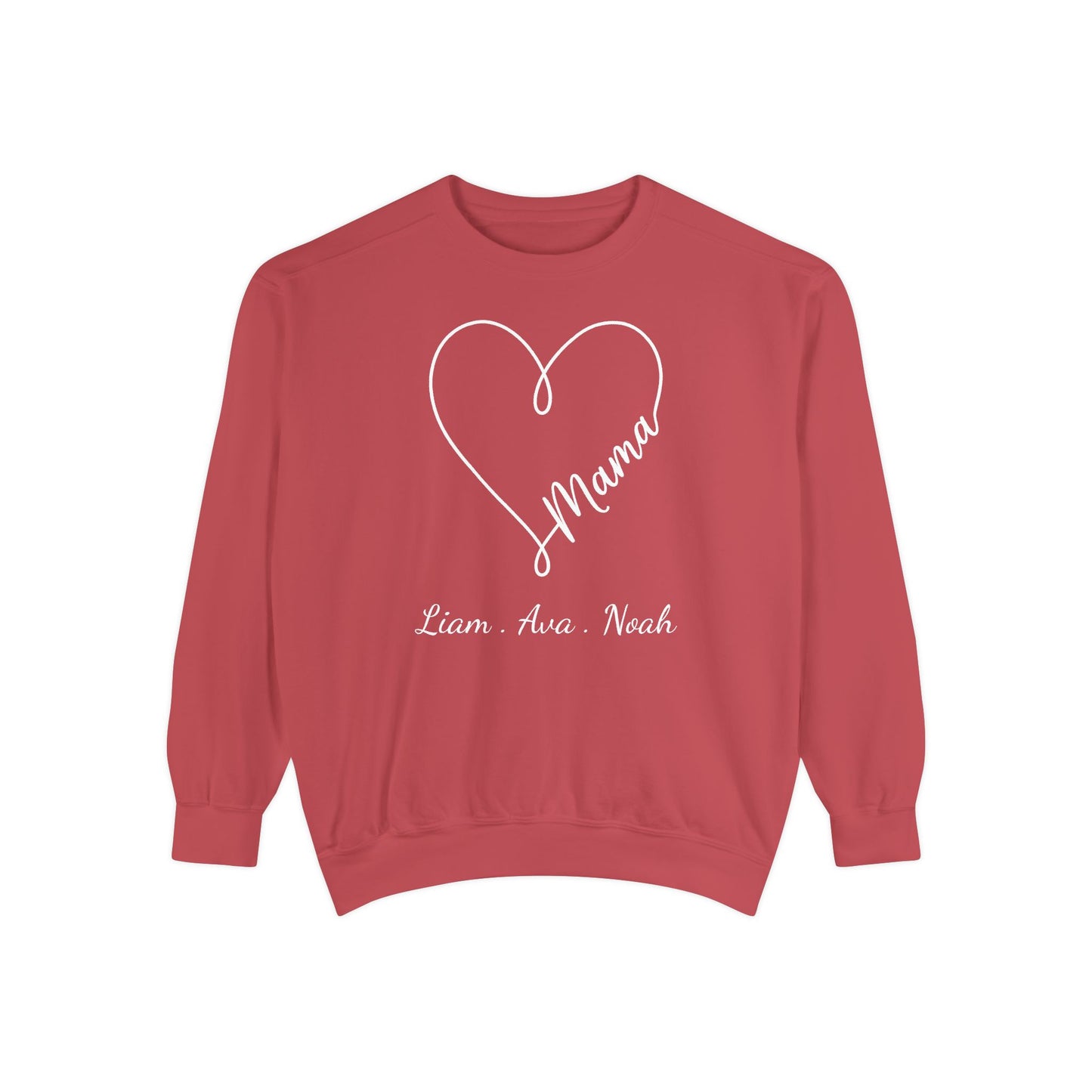 Custom Mama Heart Sweatshirt with Children's Names | by JuzForHue