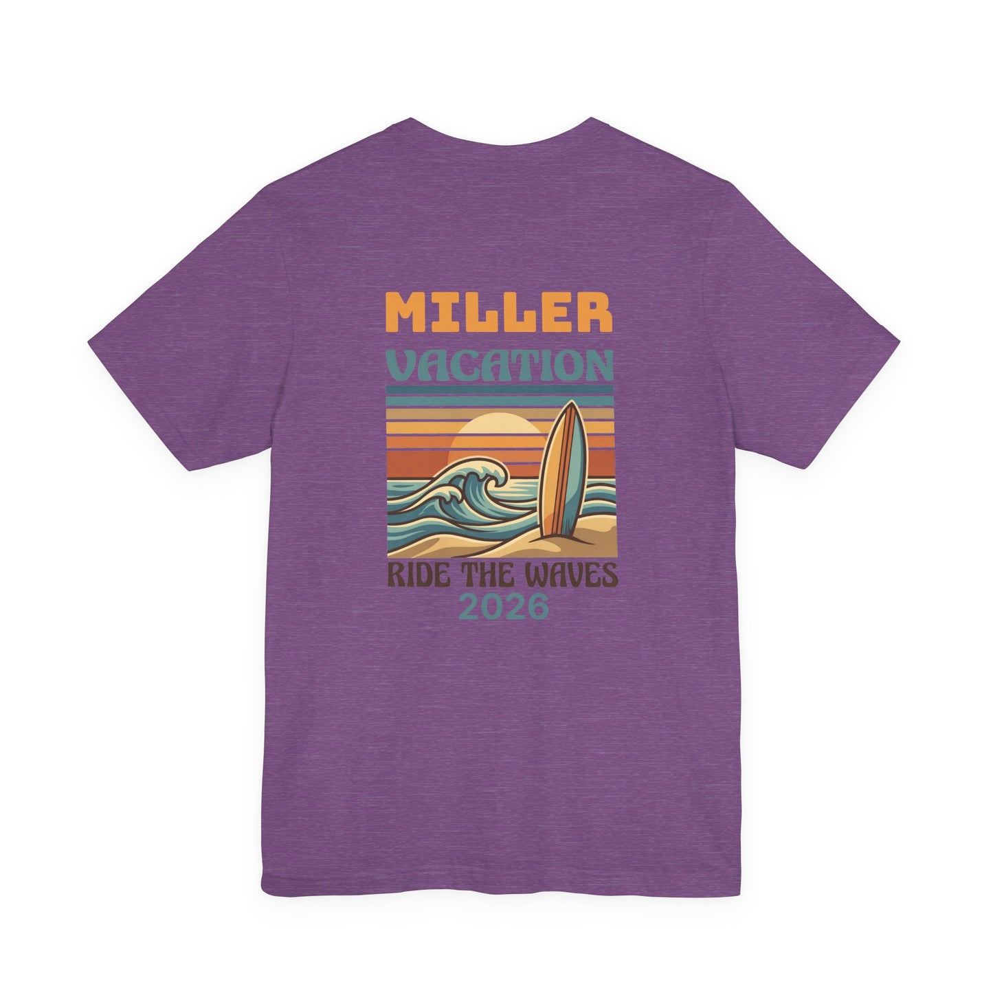Retro Surf Family Vacation: Adult Beach Travel Tee | by JuzForHue