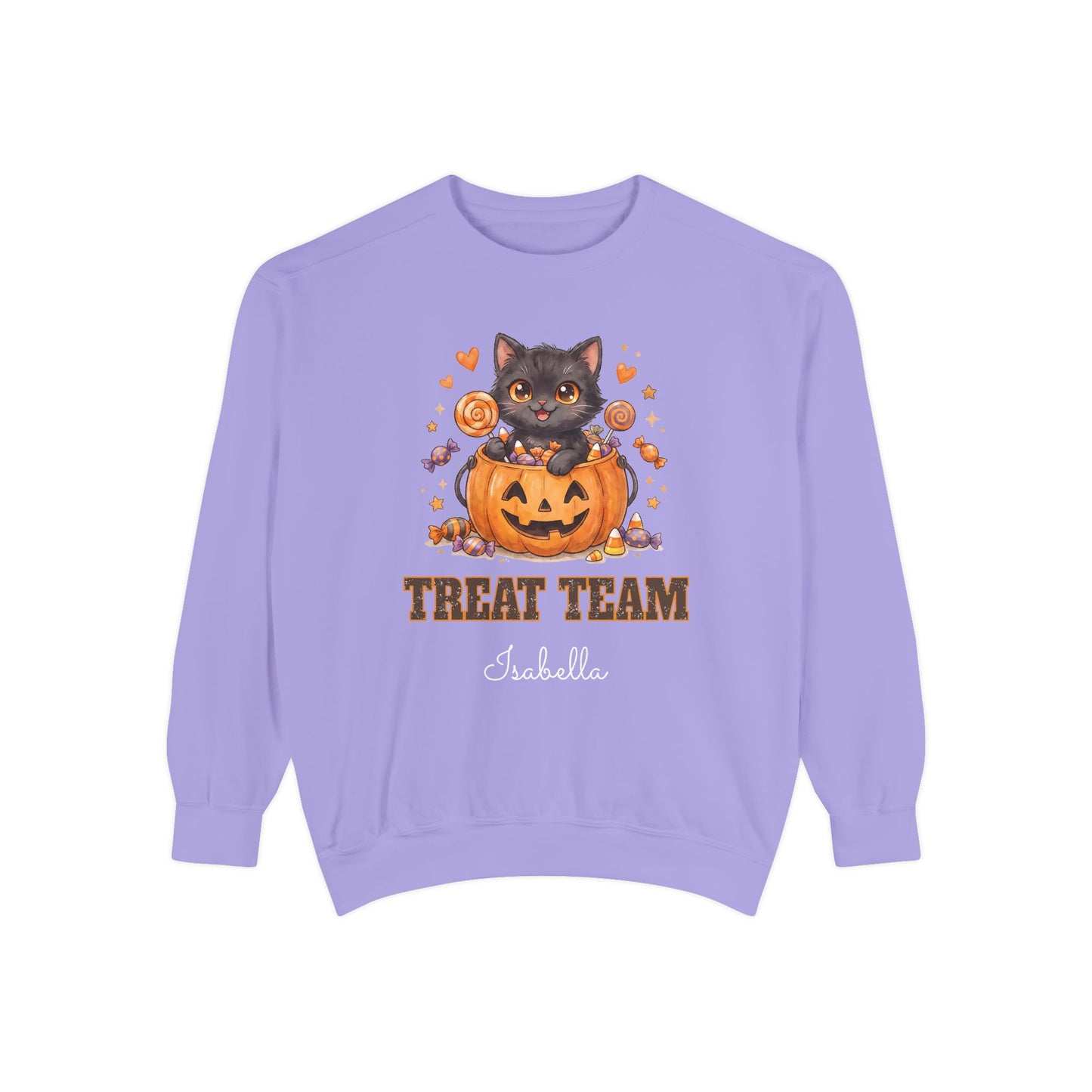 Treat Team: Candy Cat Halloween Sweatshirt