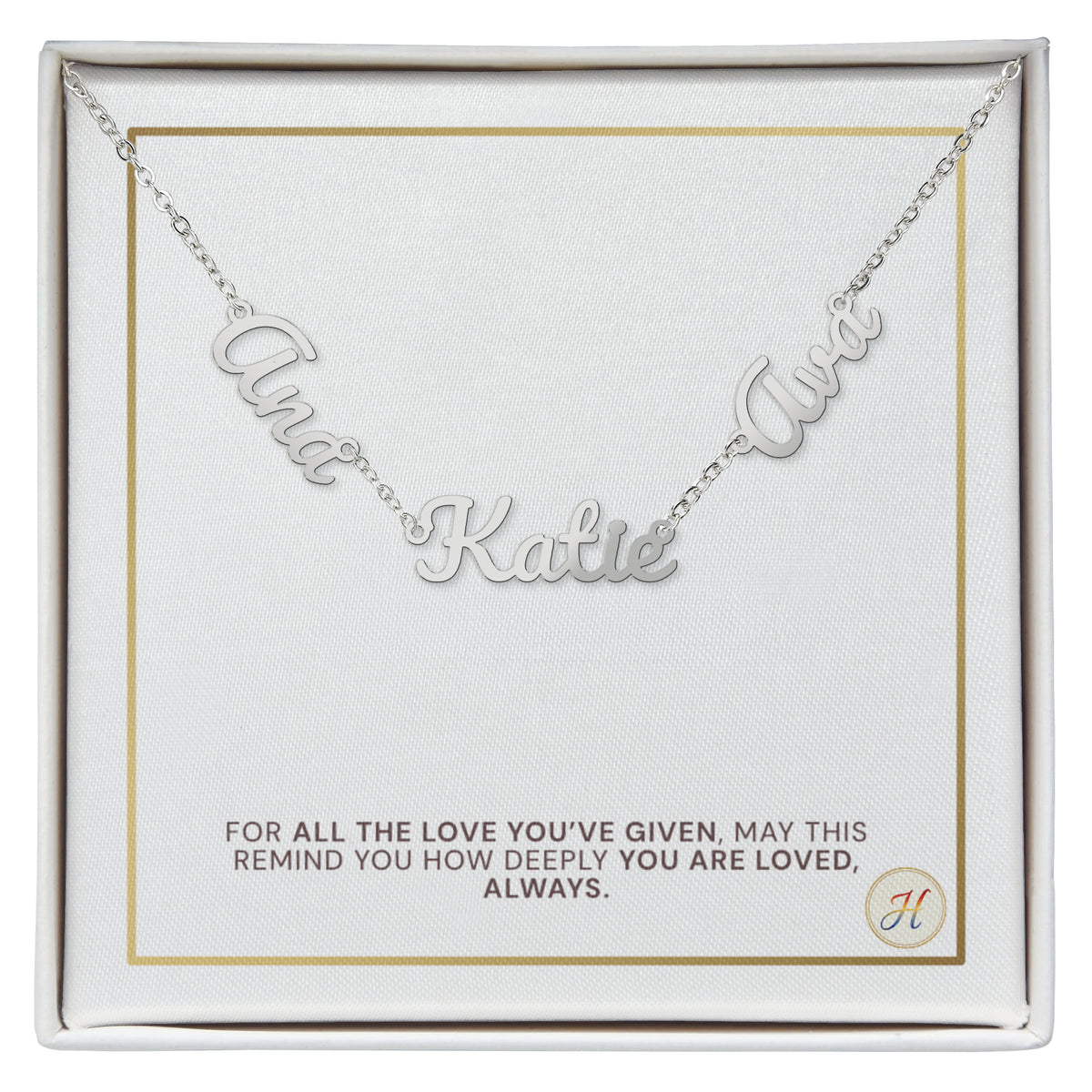 Personalized Multi Name Necklace Gift for Mom | Custom Kids Name Jewelry | by JuzForHue