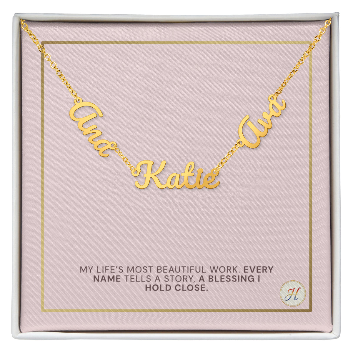 Personalized Multi Name Necklace for Mom | Dainty Custom Kids Name Jewelry | by JuzForHue