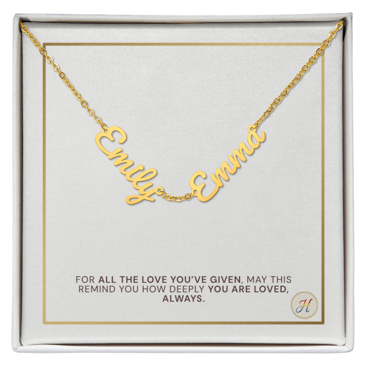 Personalized Multi Name Necklace Gift for Mom | Custom Kids Name Jewelry | by JuzForHue