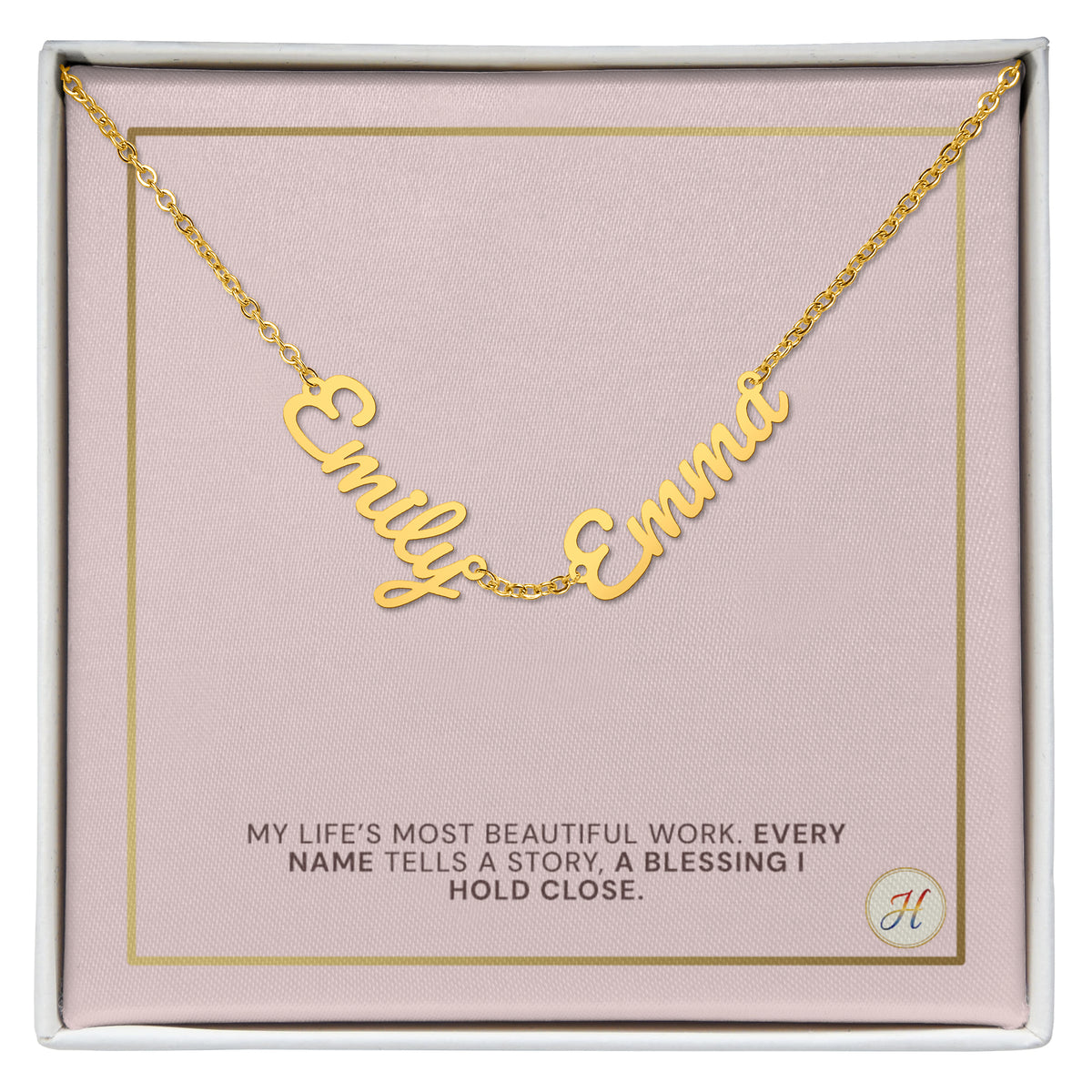 Personalized Multi Name Necklace for Mom | Dainty Custom Kids Name Jewelry | by JuzForHue