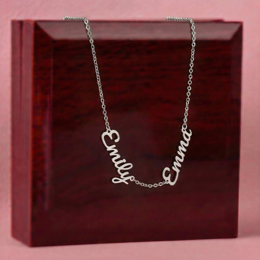 Personalized Multi Name Necklace for Mom | Dainty Custom Kids Name Jewelry | by JuzForHue