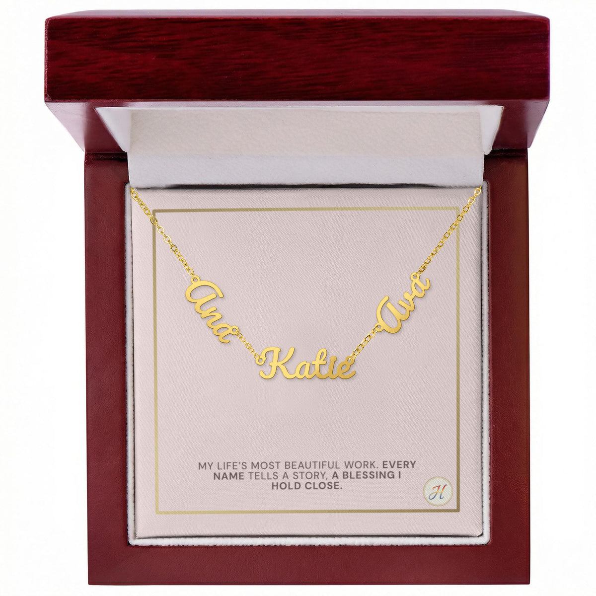 Personalized Multi Name Necklace for Mom | Dainty Custom Kids Name Jewelry | by JuzForHue