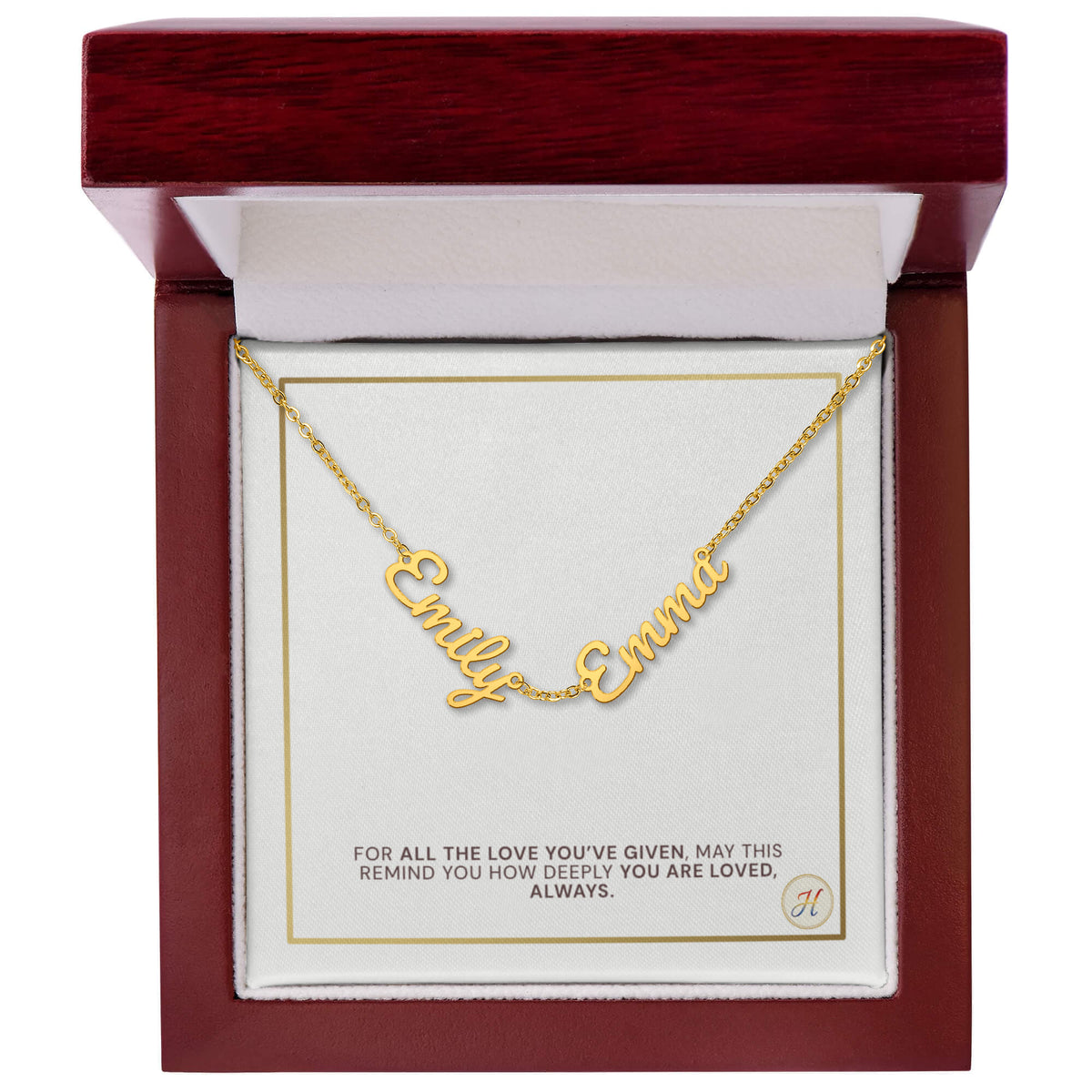Personalized Multi Name Necklace Gift for Mom | Custom Kids Name Jewelry | by JuzForHue